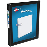 Avery Economy Showcase View 3 Ring Binder, 1 Inch Slant Rings, 1 Black Binder (19600) 1