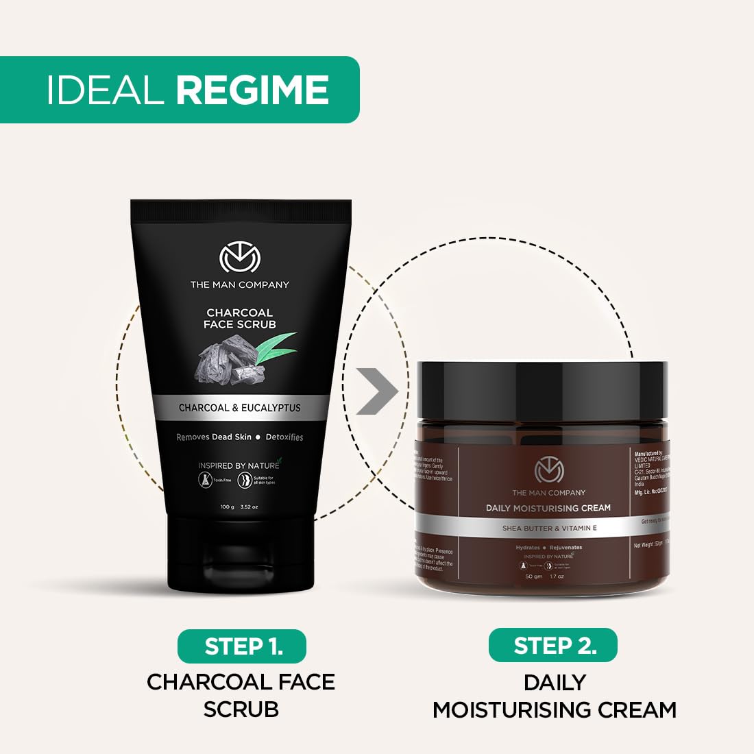 The Man Company Charcoal Tan Removal Face Scrub for Glowing Skin | Anti Acne, Blackhead Remover for Oily Skin (100 g (Pack of 1))