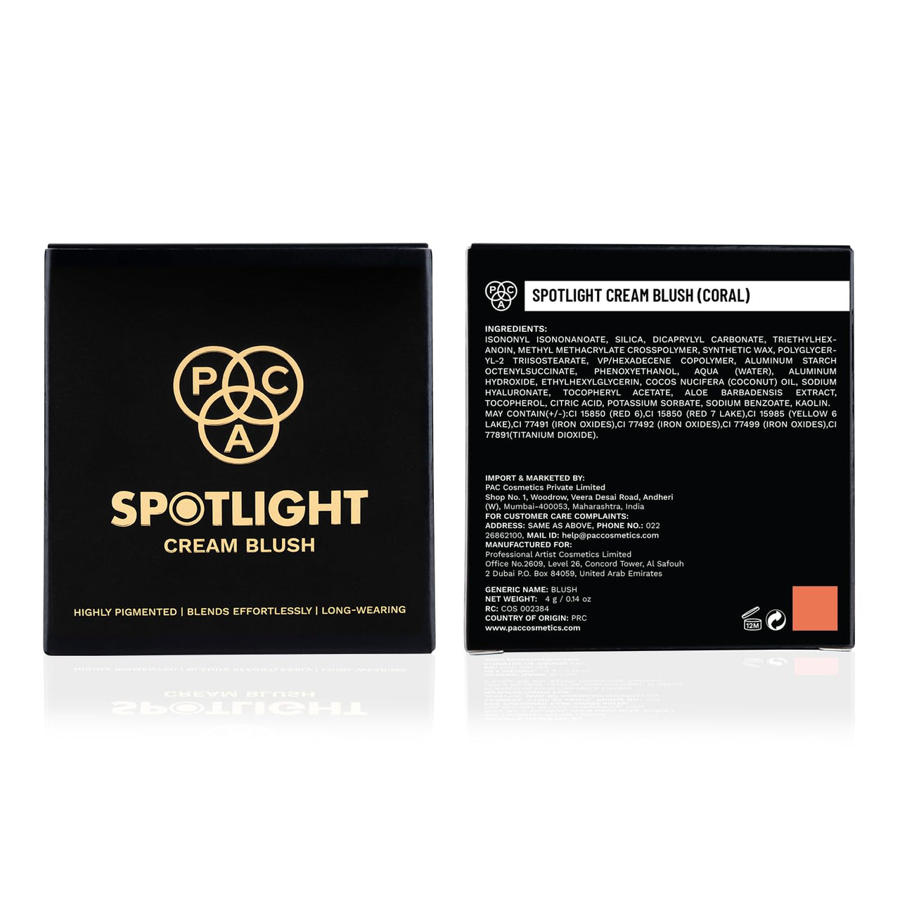 PAC Spotlight Cream Blush (Coral)