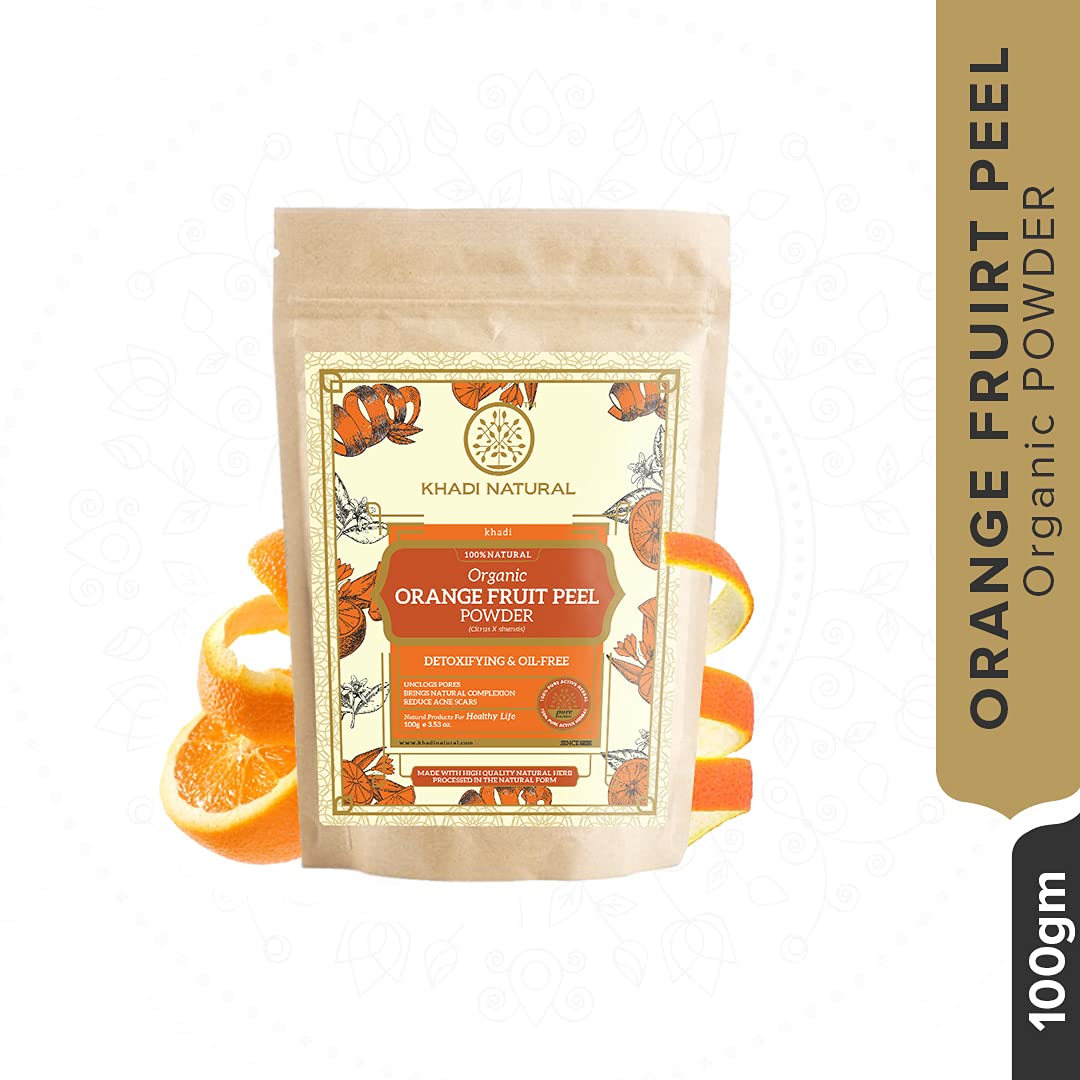 KHADI NATURAL Orange Fruit Peel Organic Powder Pack of 2 (2x100gm) 200gm