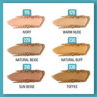 Maybelline New York Fit Me Matte+Poreless Liquid Foundation & Compact Powder, Fit Me Shade 115 Ivory, Everyday Base, Flawless Base Makeup,Oily Skin, Combo Pack, Effortlessly Glam Face, Beige
