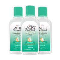 Lacto Calamine Micellar Water Make Up Remover Liquid | 100ml each - Pack of 3 | Aloe Vera, Green Tea & Niacinamide |Cleansing Water For Face That Removes Make-Up, Excess Oil & Impurities |Alcohol Free