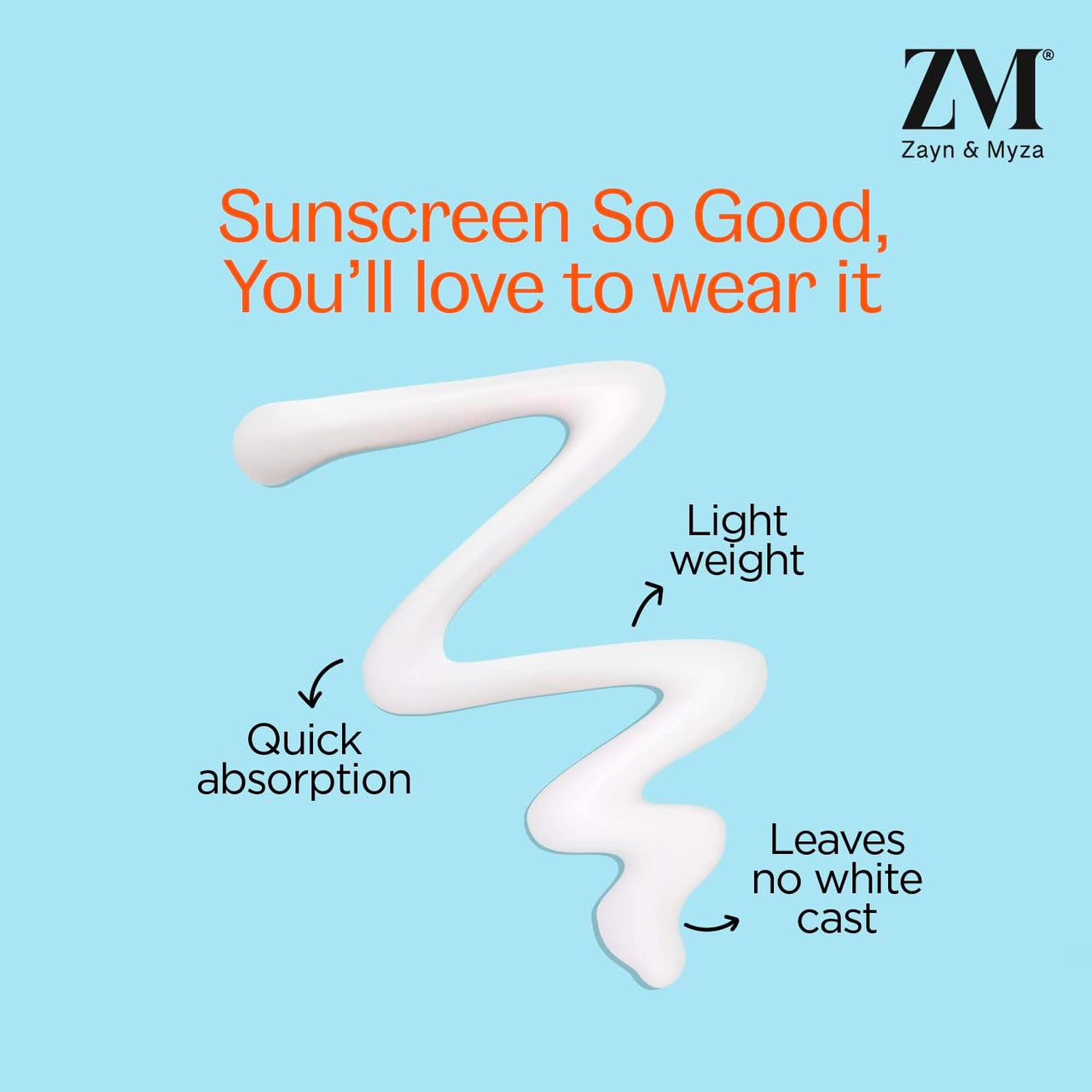 ZM Vitamin C UV Expert Daily Sunscreen SPF 30 PA +++ For Bright & Glowing Skin | UV Protection | For Dull Skin | Non-Greasy, Quick-Absorbing | UVA UVB Sun Protection | For Women & Men - 50 gm