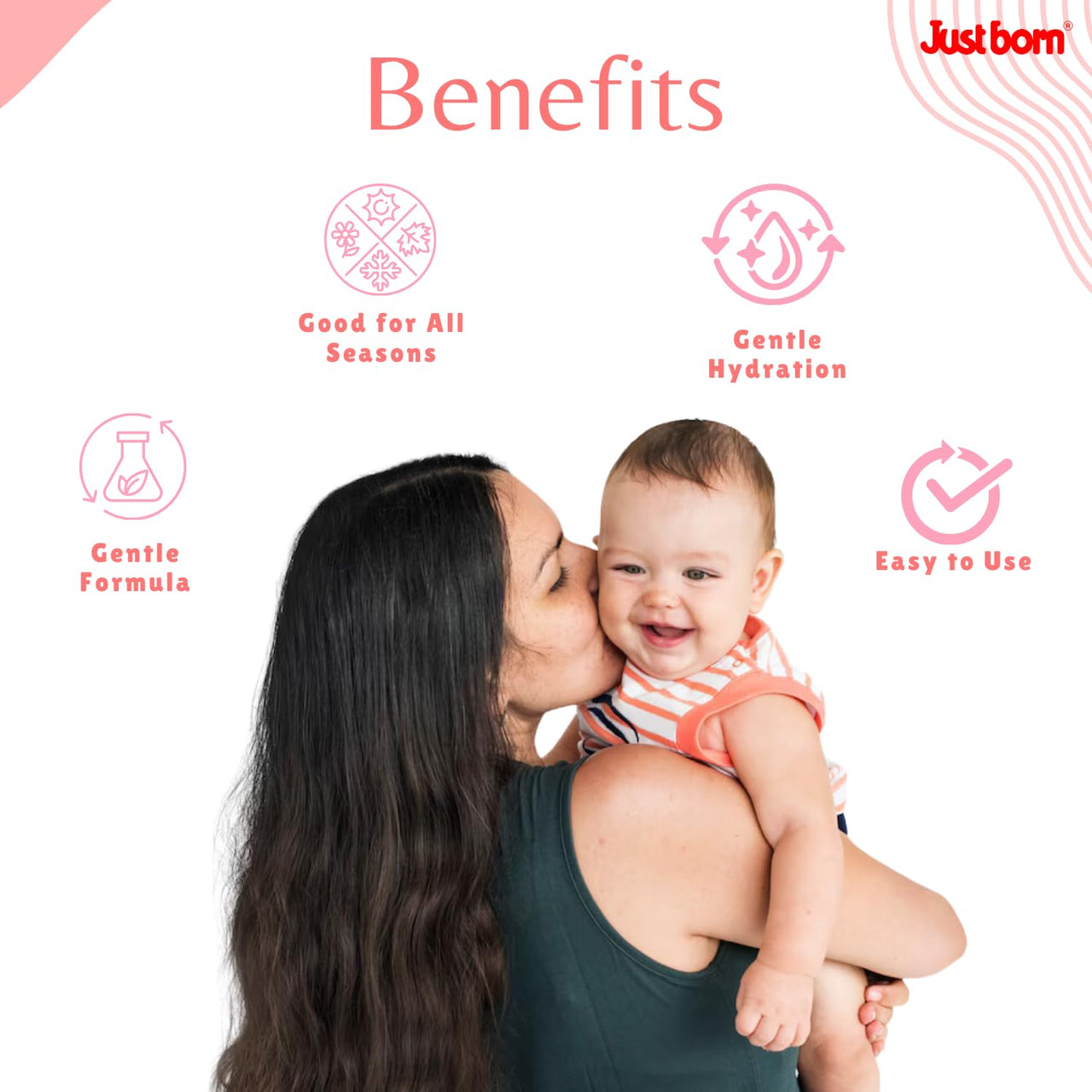 Just Born Baby Moisturizing Face & Body Lotion 200 ml | Enriched With Shea Butter, Aloe Vera & Vitamin E | For Soft, Smooth & Moisturized Skin | Gentle Baby Cream For Newborn Babies & Kids
