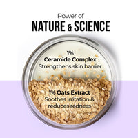 Dr. Sheth's Oats & Ceramide Sensitive Skin Moisturizer | Oil-Free | 1% Oats Complex & 1% Ceramide Complex | Soothes & Reduces Irritation | Strengthens Skin Barrier | Light Weight, Non-Sticky | Men & Women | 100 g