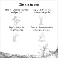 Dr.Rashel Charcoal Peeling Mask for Cracked Feet | Dead Skin Remover | Heel Peel Pedicure | At Home Foot Care | Lavender | Exfoliant Foot Crack Mask with Moisturising Agents
