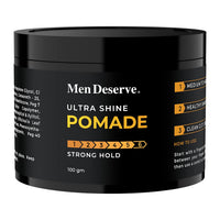 Men Deserve - Hair Pomade for Men (100g) | Strong Hold and Wet Look | Paraben, Sulphate, and Petroleum Jelly Free | Enriched with Rosemary Leaf Extract and Vitamin E Oil | Water Based