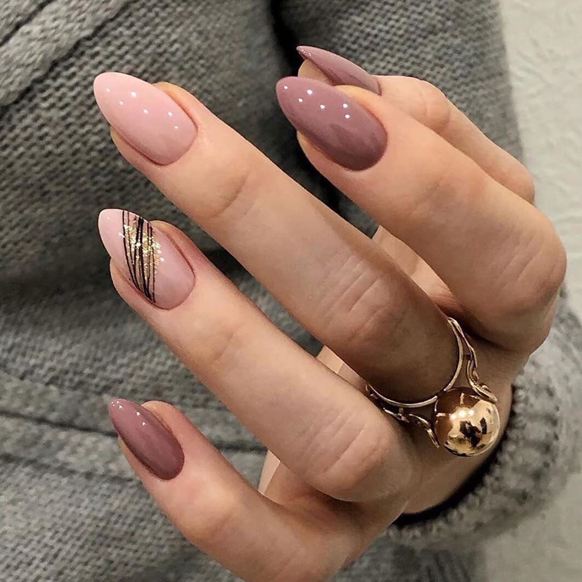 Gush Beauty Press On Nails | Reusable Nail Extensions | Artificial Fake Nails Set | For women (Peony Pinks - Short Round)