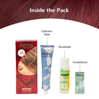 Berina Professional | Permanent Hair Color Cream | 60gm | A09 Garnet Red | Long Lasting Color