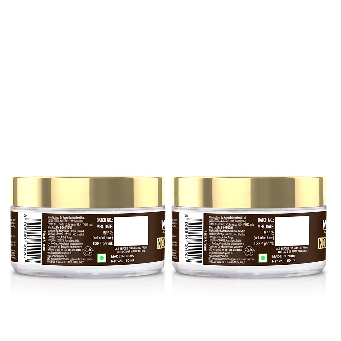 WOW Skin Science Protect & Brighten Day Cream | Brightens Complexion | Prevents Skin Damage | Hydrates & Nourishes Skin | 50ml | Pack of 2