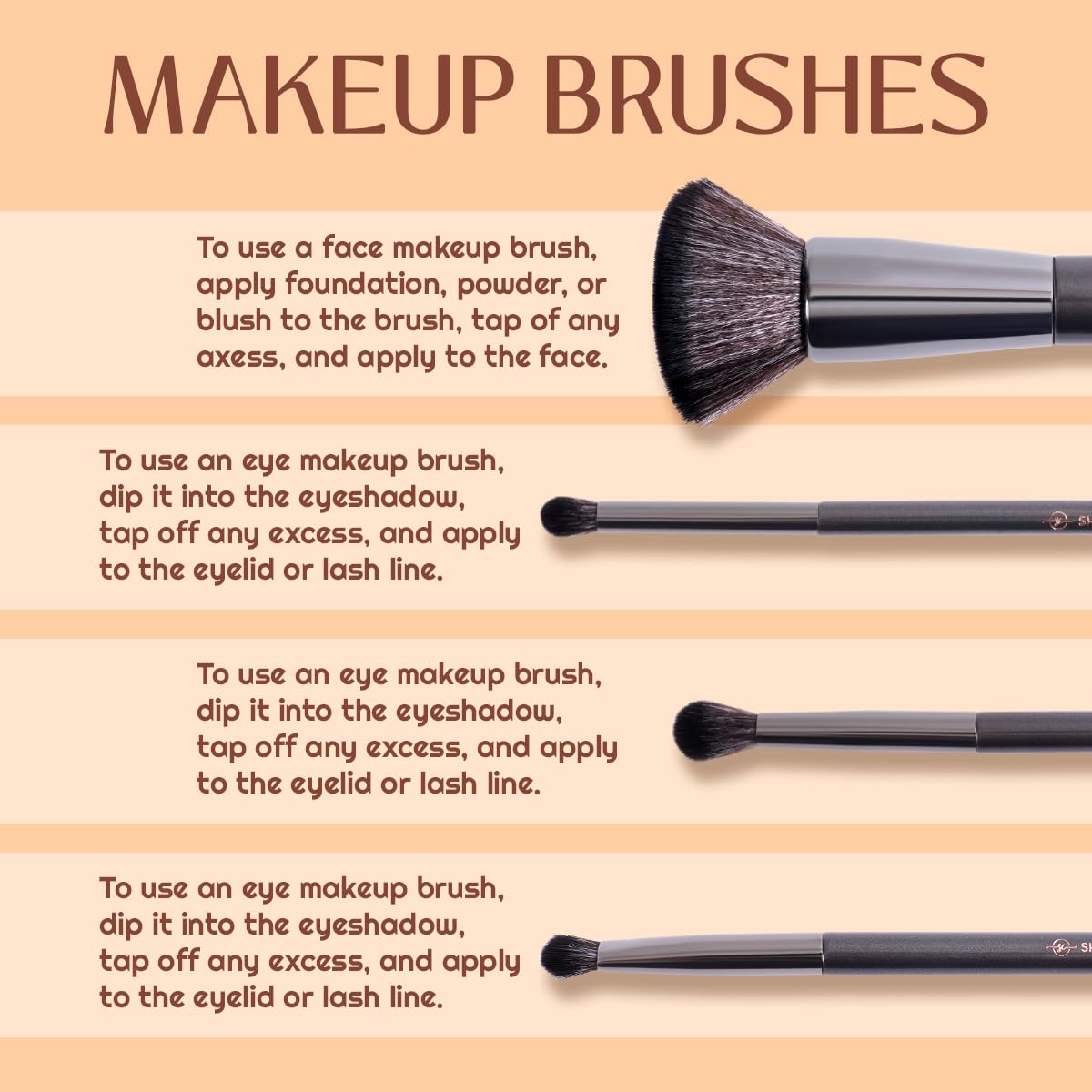 Shryoan Face Highlighter Makeup Fan Brush| Precise Synthetic Brushes With Feather Soft Touch & Perfect For Highlighting