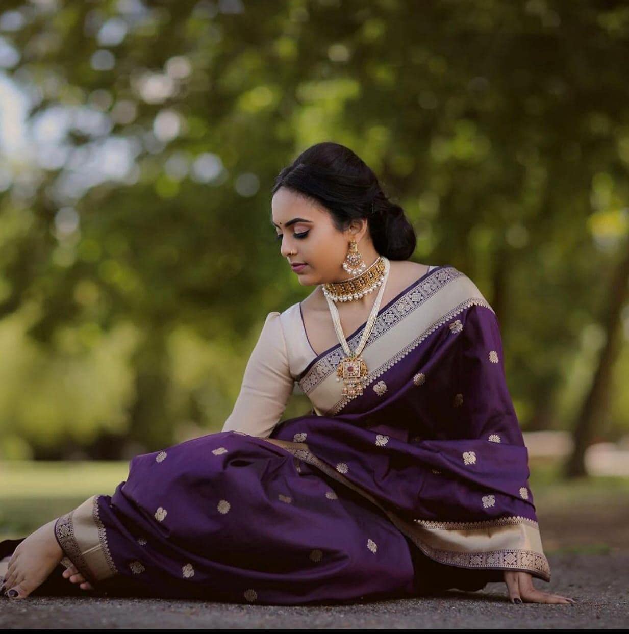Avantika Fashion Women's  Soft Lichi Silk Banarasi Kanjivaram Saree With Blouse Piece