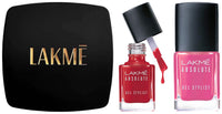Lakmé Absolute Gel Stylist Nail Color, Scarlet Red, 12 ml & LAKMÉ Face It Compact, Pearl, 9 g & Lakmé Absolute Gel Stylist Nail Color|| Pink Date|| 12ml