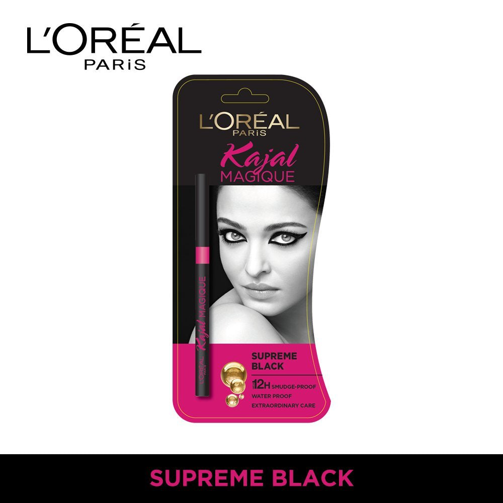 L'Oreal Paris Kajal Magique, Bold, 0.35g And L'oreal Paris Kajal Magique 0,35g (Black)