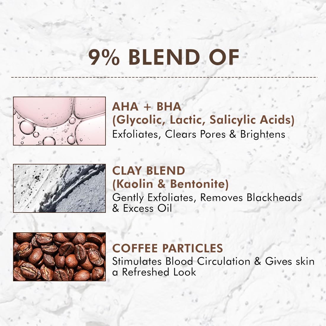 mCaffeine Pore Cleanse Coffee Cookie Detan Face Mask | 9% AHA BHA, 3% Charcoal Beads, Coffee Clay Mask | Reduces Blackheads | 10 mins Charcoal Face Pack | Detan Pack for All Skin Types - 100g