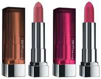 Maybelline New York Color Sensational Creamy Matte Lipstick, 680 Mesmerizing Magenta, 3.9g and Maybelline New York Color Sensational Creamy Matte Lipstick, 660 Touch of Spice, 3.9g