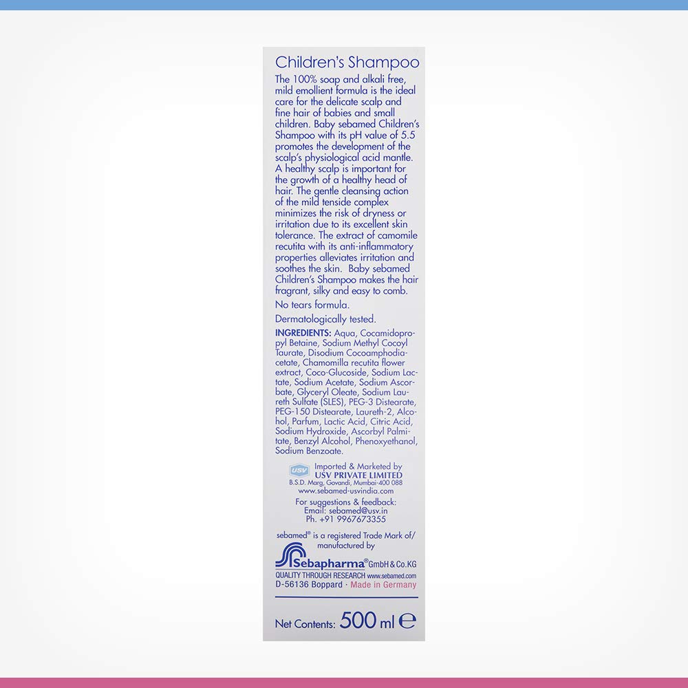 Sebamed Childrens' Shampoo, 500ml and SebaMed Anti-Hairloss Shampoo, 200ml