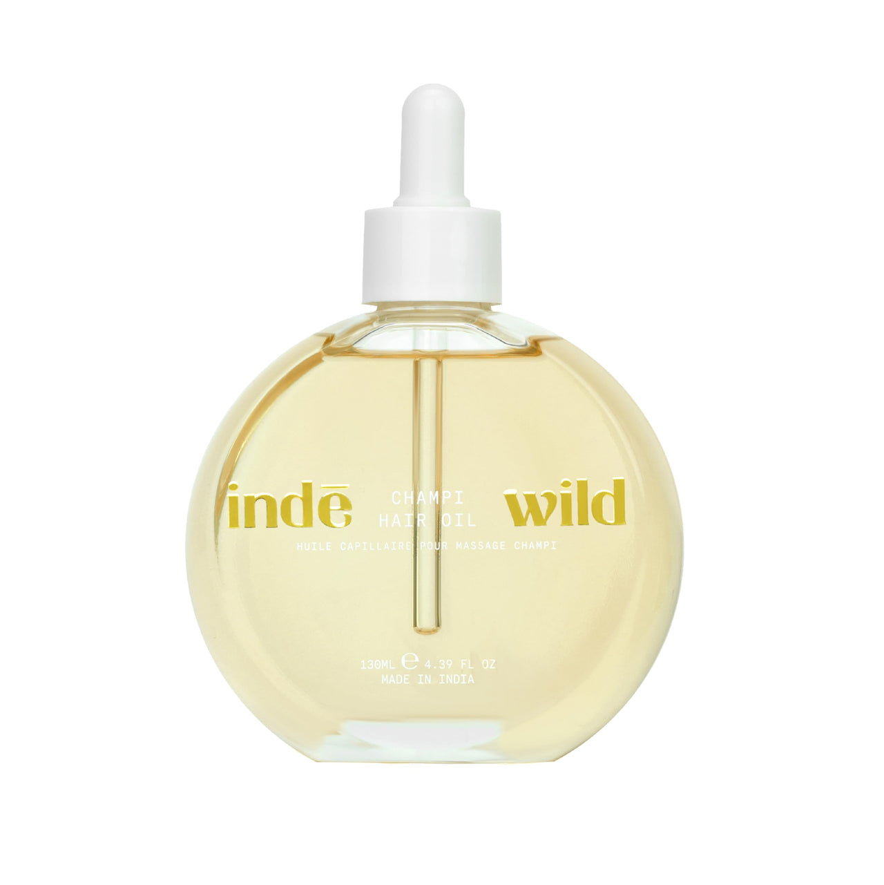 indē wild Champi Hair Oil (130 ml) with Rosemary Oil, Brahmi, Amla, and Bhringraj | Ayurvedic Hair Growth Oil for Dandruff, Hairfall, & Thicker, Fuller Hair | 16+ Ayurvedic Actives | Calming Fragrance