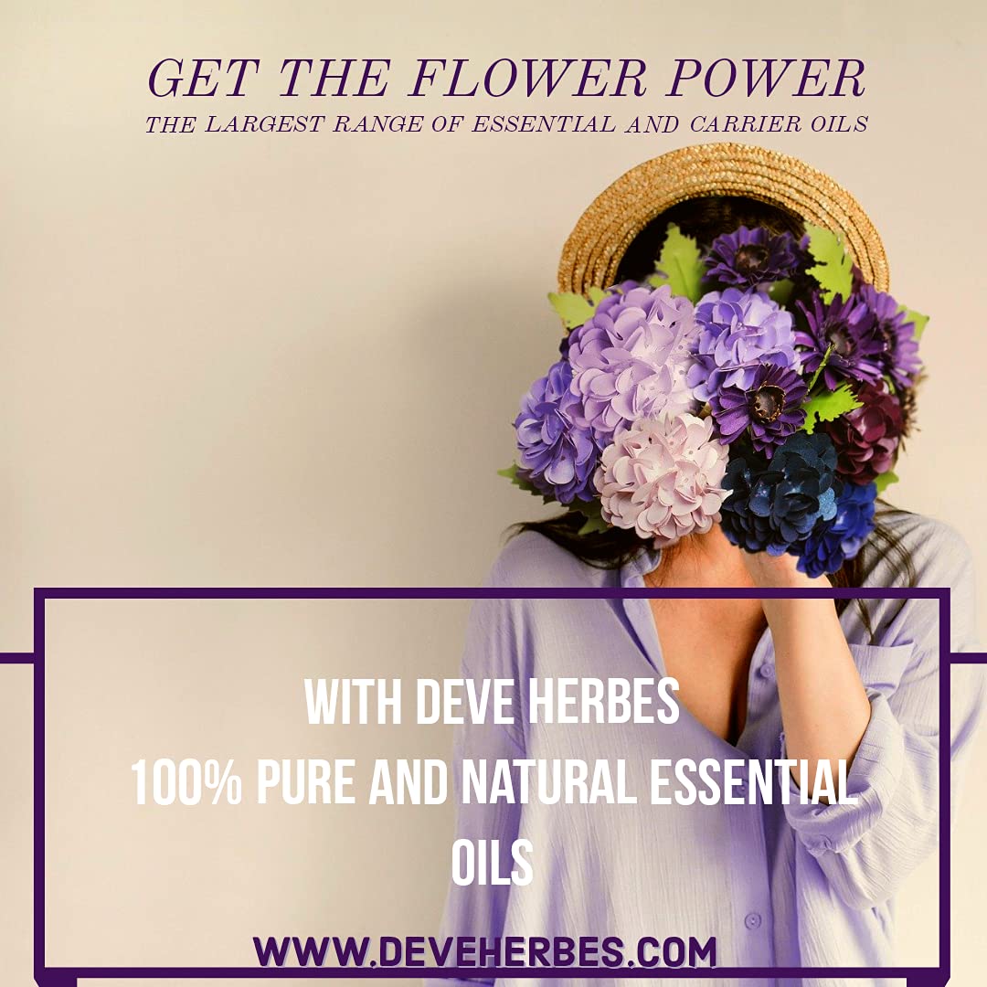 Deve Herbes Pure Argan (Moroccan) Oil (Argania spinosa) with internal Plastic Euro Dropper 100% Natural Therapeutic Grade Cold Pressed for Skin & Hair 50ml.