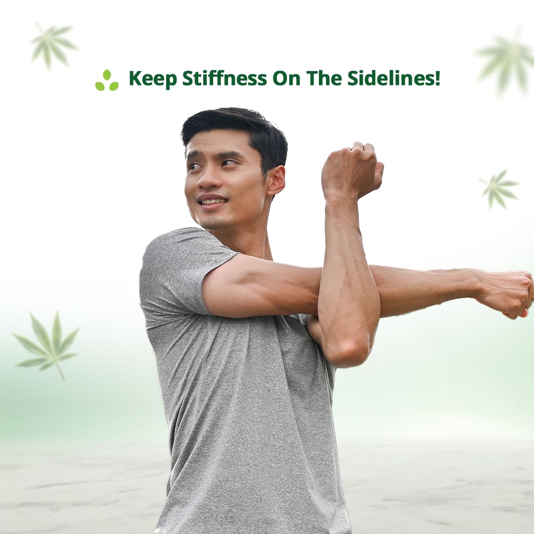Hampa Hemp Muscle Pain Relief Oil 100ml | Lasting Relief from Back, Shoulder, Neck, Leg, Lumbar, Ortho and other Muscular Pains, Stiffness and Spasms | Ayurvedic with Vijaya Leaf Extract, Arnica, Ashwagandha | 100% Natural and Skin Friendly