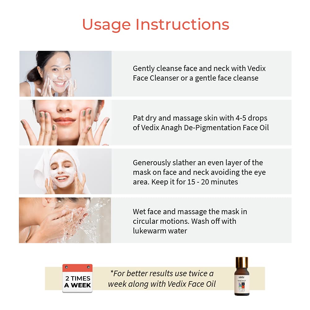 Vedix Customized Face Pack - Samdha Firming Facial Clay Mask For Ageing Skin With Daruharidra + Rosemary + Bentonite