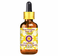 Deve Herbes Pure Pumpkin Seed Oil (Cucurbita pepo) with Glass Dropper | Cold Pressed | Natural | Undiluted | For Diluting Essential Oils | For Hair, Skin & Massage | Men & Women | 15ml