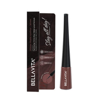 BELLAVITA Intense Drama Waterproof Eyeliner, Brown, Matte Finish, Smudge-Proof, Fast-Drying, Felt Tip Applicator, Enriched with Biotin, 3.5 ml