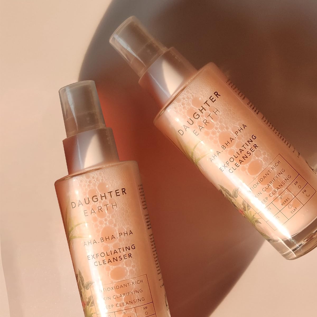 DAUGHTER EARTH AHA BHA PHA Exfoliating Cleanser | Daily Routine Face Wash With Fruit Enzymes | Cream Based Gentle Deep Cleansing | Soothing & Nourishing Fruit Goodness | Suits All Skin Types | 100 ml