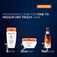 Kérastase Nutritive 8H Magic Night Hair Serum 90ml | Nourishing Overnight Hair Serum for Dry Hair | Infused with Plant-Based Proteins, Niacinamide & Glycerin