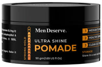 Men Deserve Hair Styling Ultra Shine Pomade for Strong Hold and Wet Look hairstyles | hair wax for men | Pomade for men (50gm)