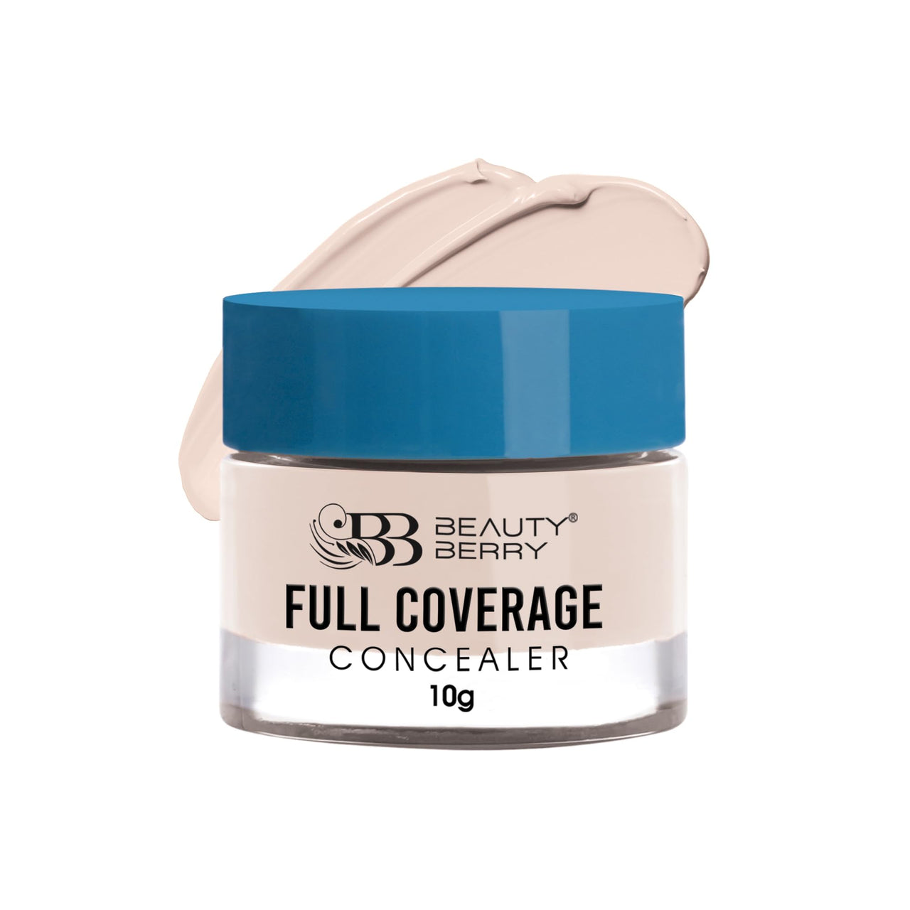 Beauty Berry Full Coverage Concealer - Classic Ivory, 10g | Easy to Blend, Ultra Lightweight & Long Lasting Concealer | Creamy Texture, Highly Pigmented, Waterproof Concealer for Face Makeup