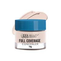 Beauty Berry Full Coverage Concealer - Classic Ivory, 10g | Easy to Blend, Ultra Lightweight & Long Lasting Concealer | Creamy Texture, Highly Pigmented, Waterproof Concealer for Face Makeup