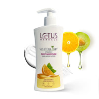 Lotus Herbals Vitamin C Deep Moisture Hand & Body Lotion, Moisturizer for Dry Skin, Moisturizer for Women & Men, 400ml + 400ml - BUY 1 GET 1 FREE