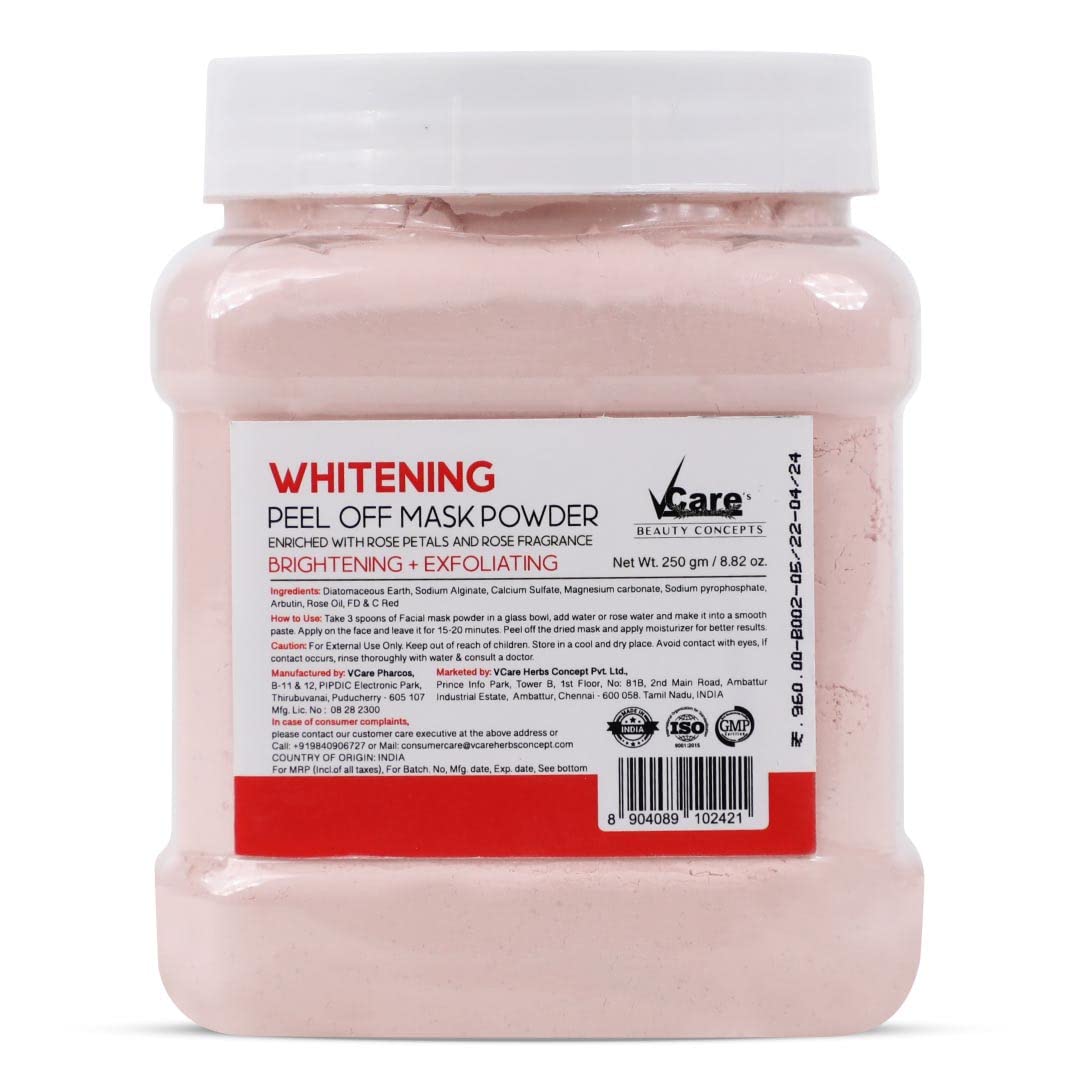 Vcare Jelly Whitening Peel Off Mask For Facials Skincare |Face Mask Powder 250g - Facial Skin Care Product for Women Smoothing, Moisturizing, Cleansing, Refreshing|Suits All Skin Types