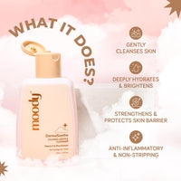 Moody Derma Soothe Barrier Repairing Face Wash Cleanser With Ceramide, Vitamin E & Rice Extract | Face Wash For Combination Skin | Sensitive Skin Face Wash | Glowing Skin | Suitable For All Skin 120 ml