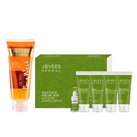 Jovees Herbal Salicylic & Azelaic Acid Anti-Acne & Pimple Mini Facial Kit (41g) & De-Tan Face Wash (120ml) For Tan Removal | All Skin Types (Pack of 2)
