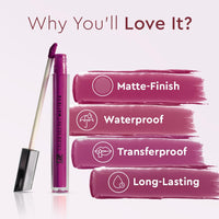 C2P Pro Liquid Lipstick Waterproof Matte Orange Lipsticks for Women | Long Lasting Smudge Proof | Infused with Argan Oil, Vitamin E | Cruelty Free, Vegan - Celeb Secret (Liquid Lipstick Sridevi, 2 ml)