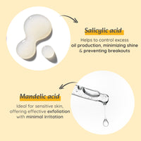 WildOak 2% Salicylic Acid + Mandelic Acid Face Serum | Acne Killer, Blackheads & Excess Oil | Gentle & Great for Sensitive Skin | Pore Cleansing & Skin Exfoliation | For Men & Women | 30ml