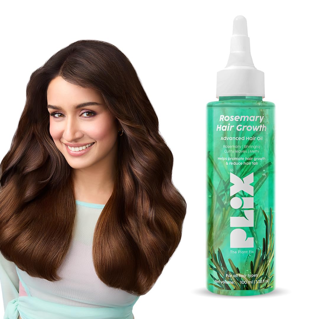 PLIX - THE - PLANT FIX Rosemary Hair Growth Advanced Hair Oil | With Rosemary & Bhringraj Extract l Reduces Hair Fall 100ml