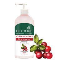 Biotique Winter Cherry Rejuvenating Body Lotion | Moisturizes and Hydrates the Skin | Prevents Ageing, Wrinkles and Dark Spots| 100% Botanical Extracts| Suitable for All Skin Types | 300ml