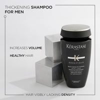 Kérastase Densifique Densité Homme Shampoo for Men 250ml | For Thin Hair | Thickening Formula | Volumizing | Infused with Biotin and Taurine