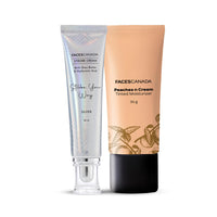 FACESCANADA 2-Step Glow Getter Makeup Kit - Rose Gold Strobe Cream (30Ml) & Peaches N Cream Tinted Moisturizer - Light (35G) | Pack Of 2
