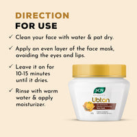 Joy Ubtan Tan Removal Face Pack (250gm) | Detan Pack with Kaolin Clay, Sandalwood, Turmeric & Saffron for Natural Glow | Exfoliates Skin & Minimizes Blemishes | For All Skin Types; Men & Women