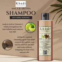 Khadi Natural Herbal Amla Aritha Shampoo for Men Women 200ml