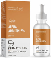 DERMATOUCH Alpha Arbutin 2% Serum | Best For Pigmentation & Dark Spots Reduction | Suitable To All Skin Types | For Both Men & Women | 30ml