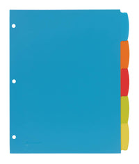 Avery Big Tab Write & Erase Durable Plastic Dividers for 3 Ring Binders, 5-Tab Set, Bright Multicolor, 1 Set (16129)