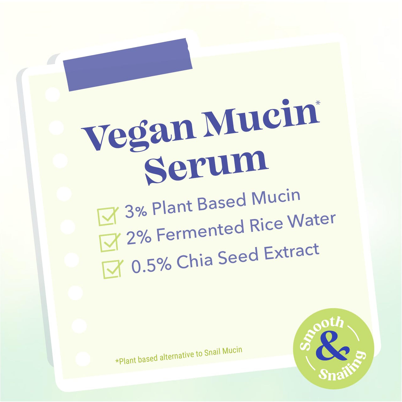 Blue Heaven Vegan Mucin Face Serum Infused with 3% Plant Based Mucin | Moisturizes & Improves Skin Texture | Korean Glass Like Skin Glow Face Serum for Women 20ml