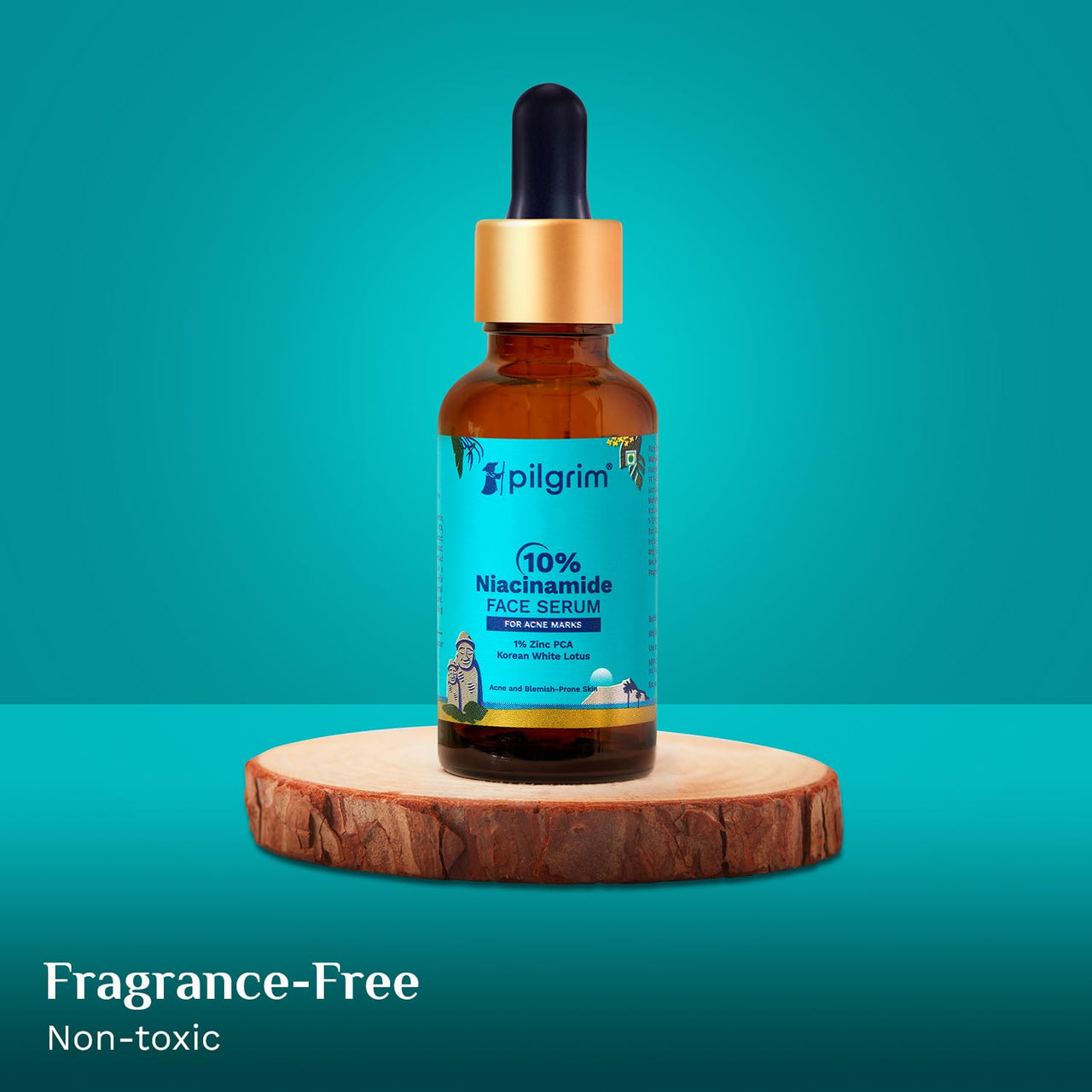 Pilgrim 10% Niacinamide Serum For Acne Marks | Niacinamide Serum For Oily Skin | Fades Blemishes & Dark Spots | Oil Control | Brightens & Evens Skin Tone | Korean Skincare | All Skin Types | Women & Men | 30ml |