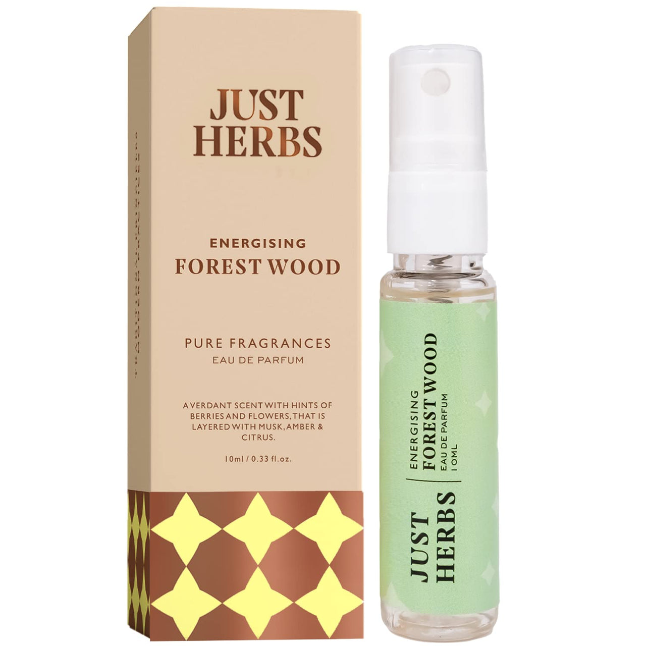 Just Herbs Unisex Long Lasting- Amber, Forest Phthalate-Free Formula,150 Ml (Floral Fiesta) &Luxury Scent Long Lasting Forest Wood Travel Friendly Perfume Spray 10Ml Combo, 2 Count