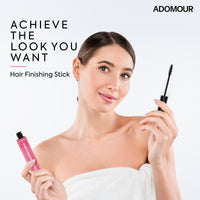 Adomour Hair Finishing Stick 15ml | Anti Frizz Hair Wax Stick Wand for Frizzy, Baby & Flyaway Hairs | Non-Sticky, Non-Greasy | Anti Flyaways Hair Styling Fix Gel for Women | All Hair Types